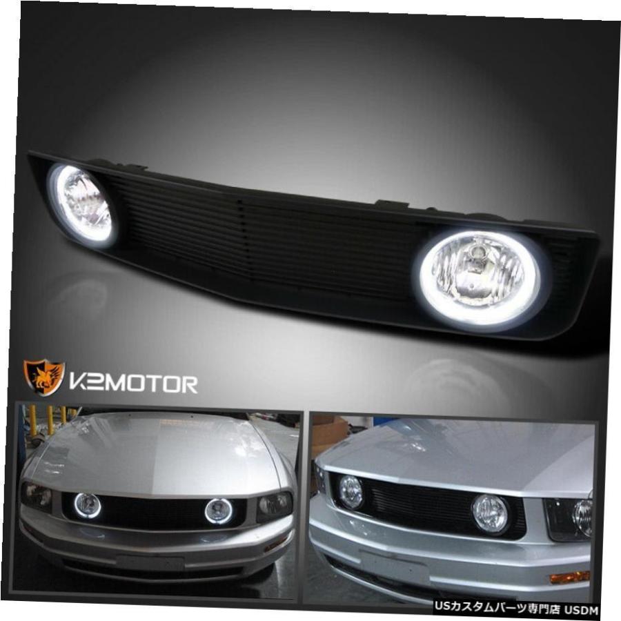 グリル 2005-2009フォードマスタングV6ブラックフロントフードグリル 