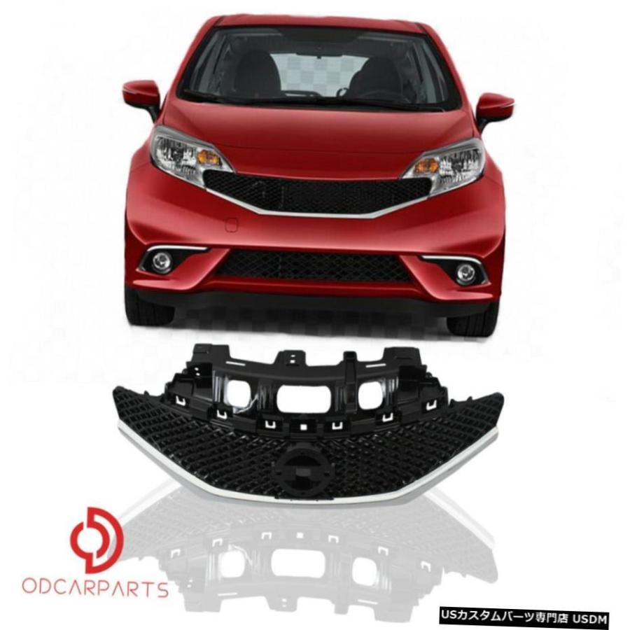 グリル Fits 2014 2015 2016日産バーサノートSRフロントグリルグリル