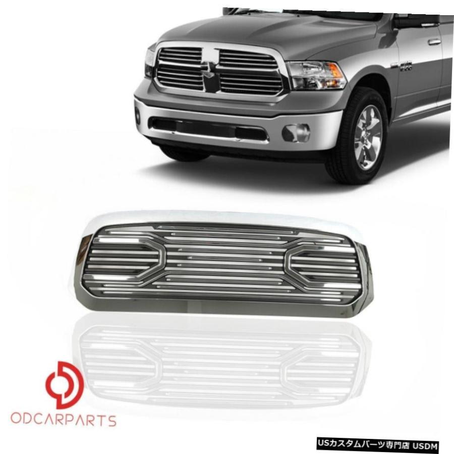 グリル ダッジラム1500 2013-2018フロントアッパーグリルグリルクロームビッグホーンスタイルフィット Fits Dodge Ram 1500 2013-2018 Front Upper Gr