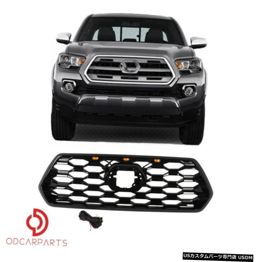タコマ　フロントグリル　USトヨタ　Tacoma グリル トヨタタコマ2016-2019フロントアッパーグリルハニカムメッシュ