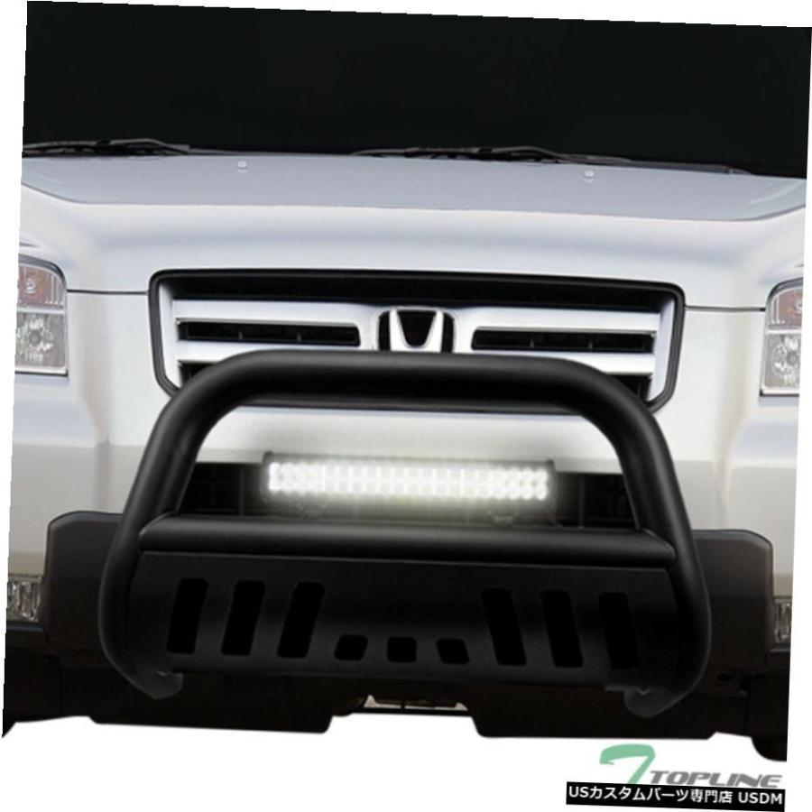 グリル トップラインの場合2003+パイロット/ 2006 +リッジラインマットブラックブルガード+ 120W CREE LEDバー Topline For 2003+ Pilot/2006+ Ridgel