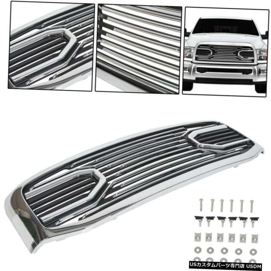 グリル 06-09ダッジRAM 2500フロントフードクロームビッグホーングリルの交換シェルの場合 For 06-09 Dodge RAM 2500 Front Hood Chrome Big Horn Gri
