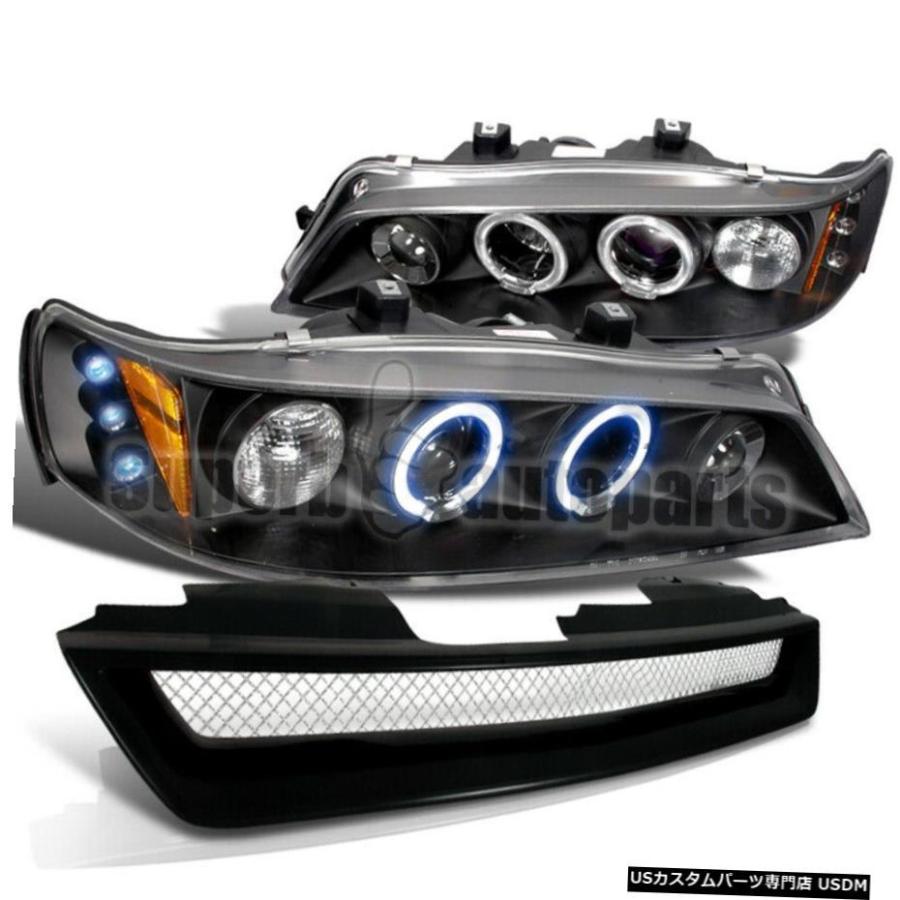 グリル 1994-1997ホンダアコードLEDデュアルヘッドライトヘイロー+