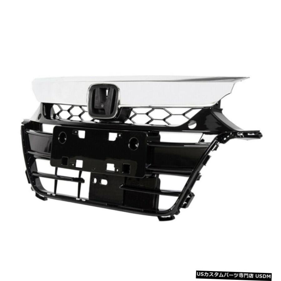 グリル ホンダアコード用2018-2019クロームフロントアッパー＆＃038;下