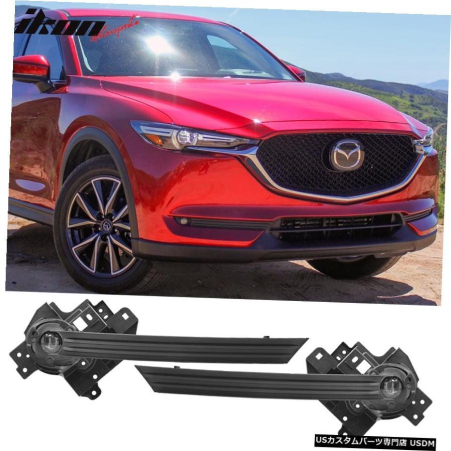 cx-5フロントグリルとフォグランプセット グリル Fits 18-19マツダCX-5 OEスタイルフロントフォグライトランプ