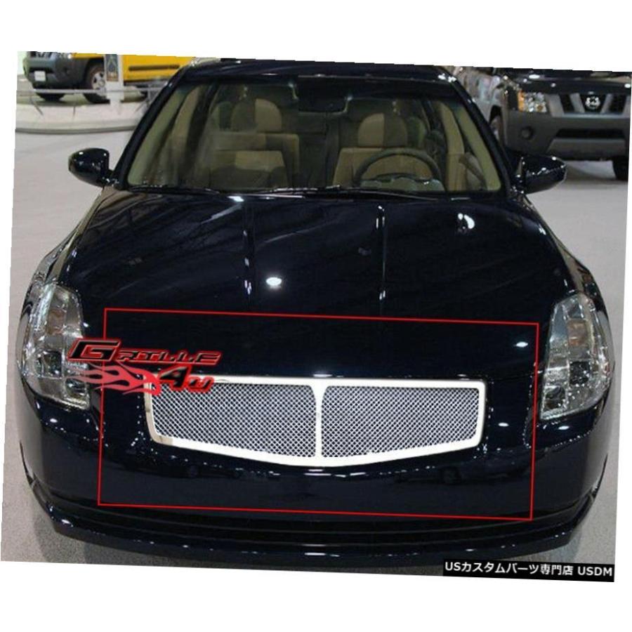 グリル Fits 2004-2006日産マキシマステンレスメッシュメインアッパーグリルインサート Fits 2004-2006 Nissan Maxima Stainless Steel Mesh Main Upp