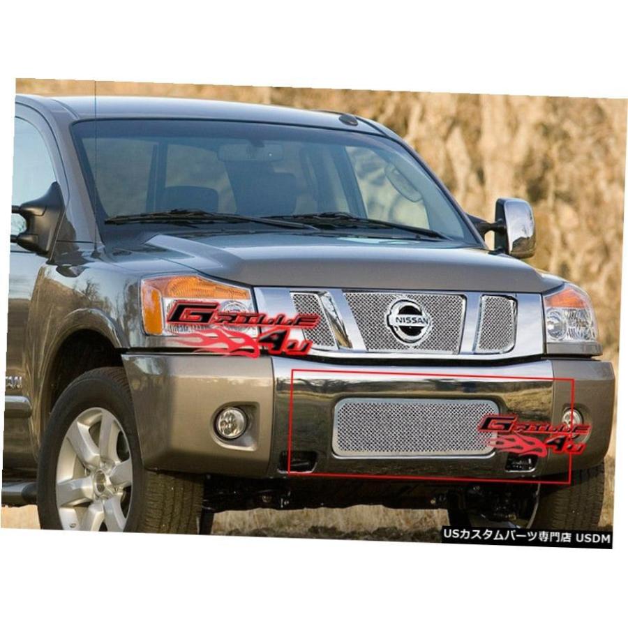 グリル 2004-2015日産タイタン/ 04-07アルマダバンパーステンレス 