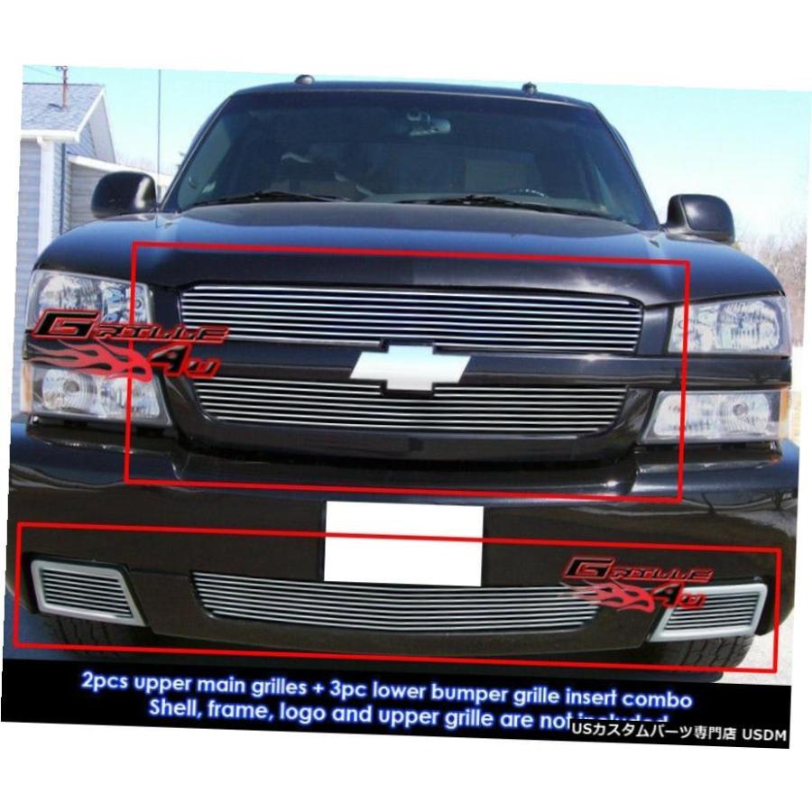 グリル Fits 2003-2005シボレーシルバラード1500 SSビレットグリル 