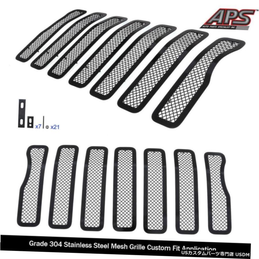 グリル Fits 2018-2021ジープ・ラングラーJL本体のみステンレス グリル Fits 2018-2021ジープ・ラングラーJL本体のみステンレス