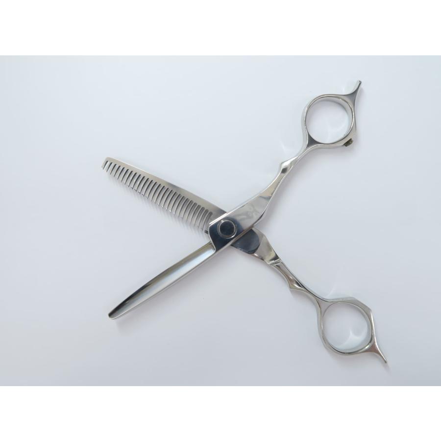 Bランク HAYASHI SCISSORS ハヤシシザーズ  V-Thinning V-27RW-WH-5.7セニング 美容師・理容師 5.7インチ 右利き 中古:H-7121｜used-scissors｜02