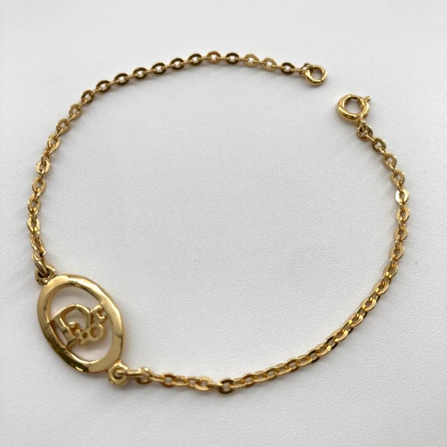 Christian Dior CDロゴチャーム チェーン ブレスレット ゴールド : U