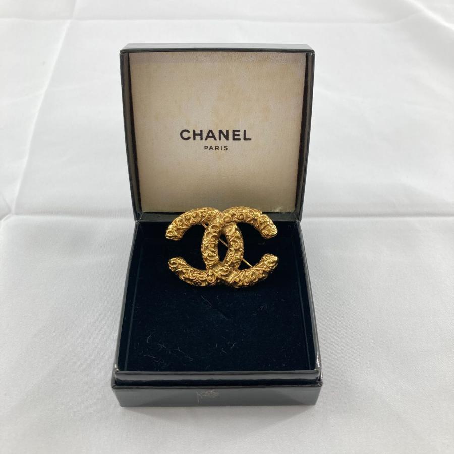 CHANEL(シャネル)　ココマーク　溶岩　GP　93A　ブローチ　ゴールド_6