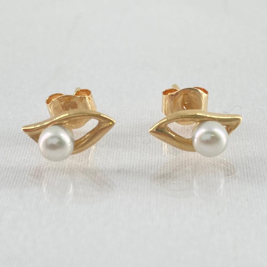 MIKIMOTO(ミキモト) アコヤ ベビーパールピアス K18YG 約1.15g