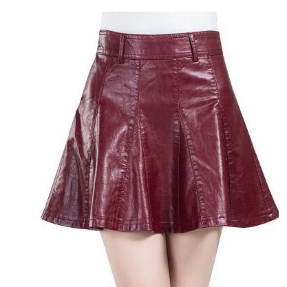 若者の大愛商品 15 レディース 秋冬ファッション ミニスカート ハイウエスト Puレザー プリーツ その他ボトムス パンツ バリエーション M Spineorthorehab Com