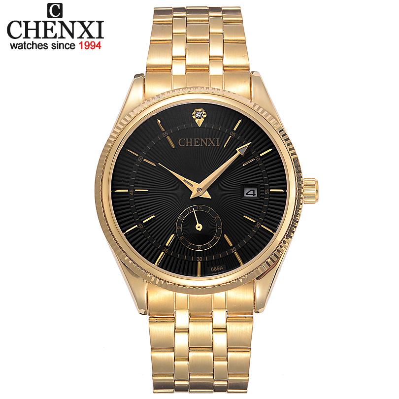 買い保障できる CHENXIゴールドウォッチメンズ腕時計　トップブランド高級腕時計　メンズ時計ゴールデンクォーツ腕時計 腕時計