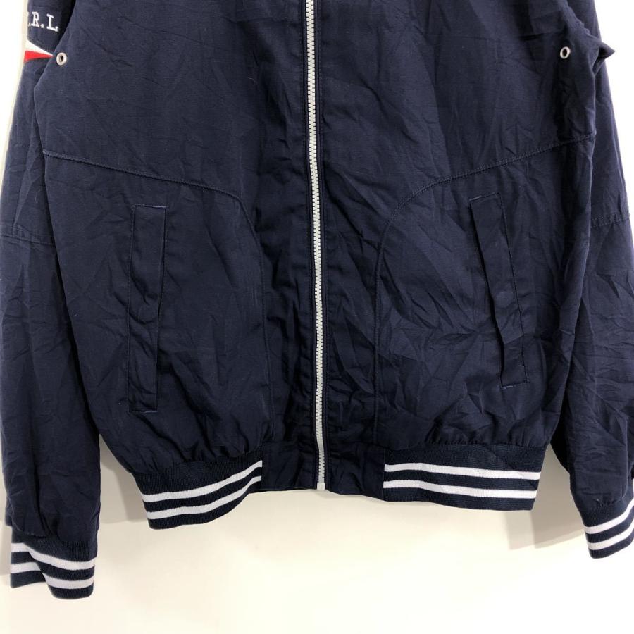 ETIREL CAMPUS SPORTWEAR ブルゾンジャケット サイズXS ジップアップ ハイネック アメリカ古着 ネイビー J*O