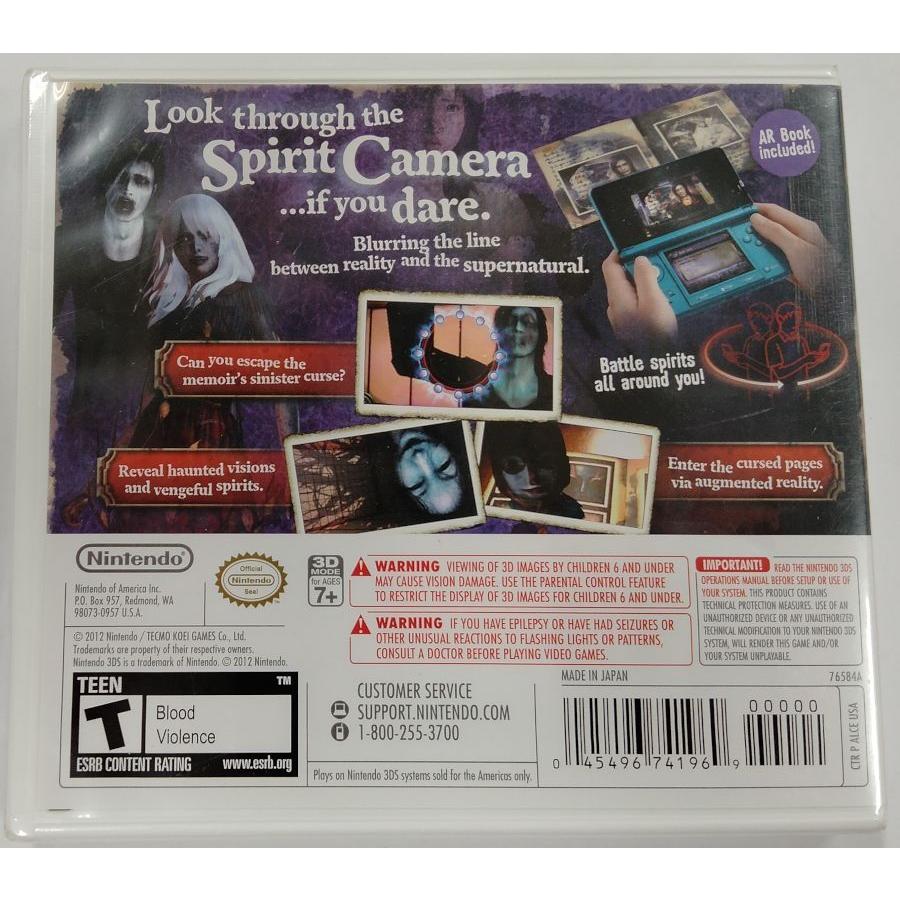 【中古】3DS Spirit Camera: the Cursed Memoir 北米版 心霊カメラ 憑いてる手帳＊ニンテンドー3DSソフト【メール便可】｜usedgames｜02