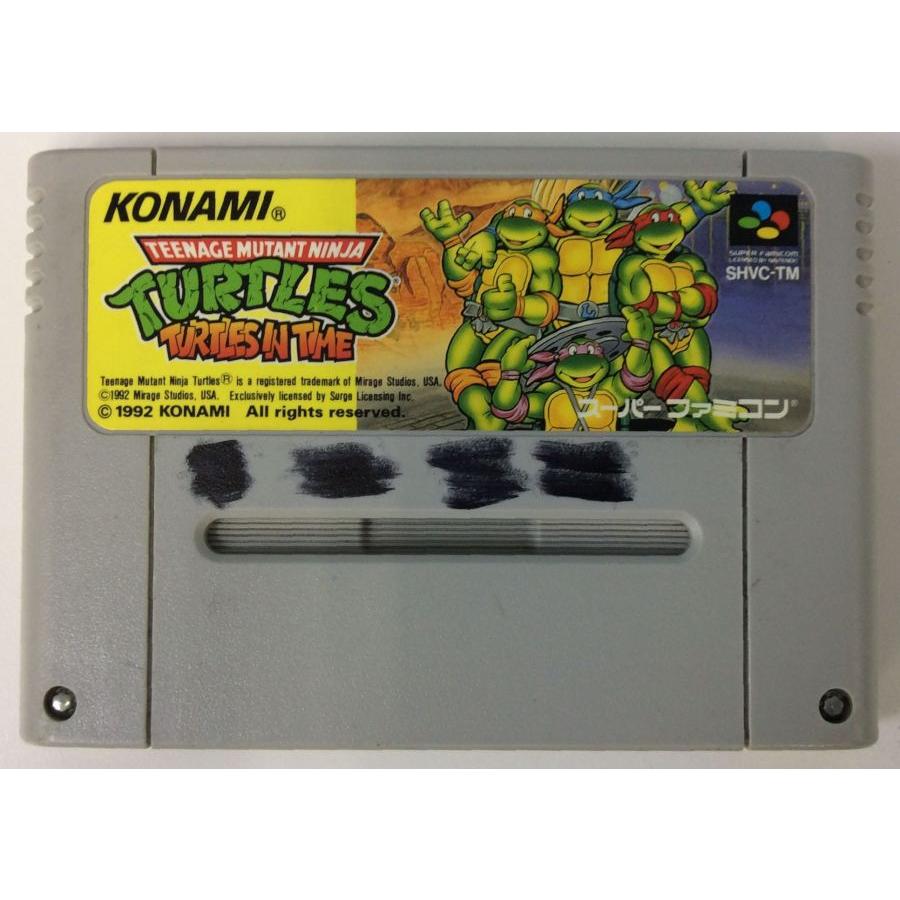 ★【レア】スーパーファミコンソフト KONAMI　タートルズインタイム　取説付 中古】SFC T.M.N.T タートルズインタイム＊スーパーファミコンソフト