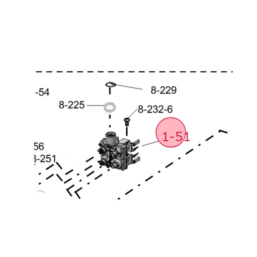 シャープ 洗濯機 ES-X11A-TR用 給水弁 部品番号：2104250487 《図：1
