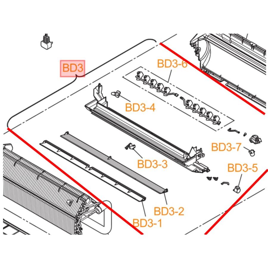 パナソニック エアコン用 吹出グリル 部品番号：ACRE20C05590