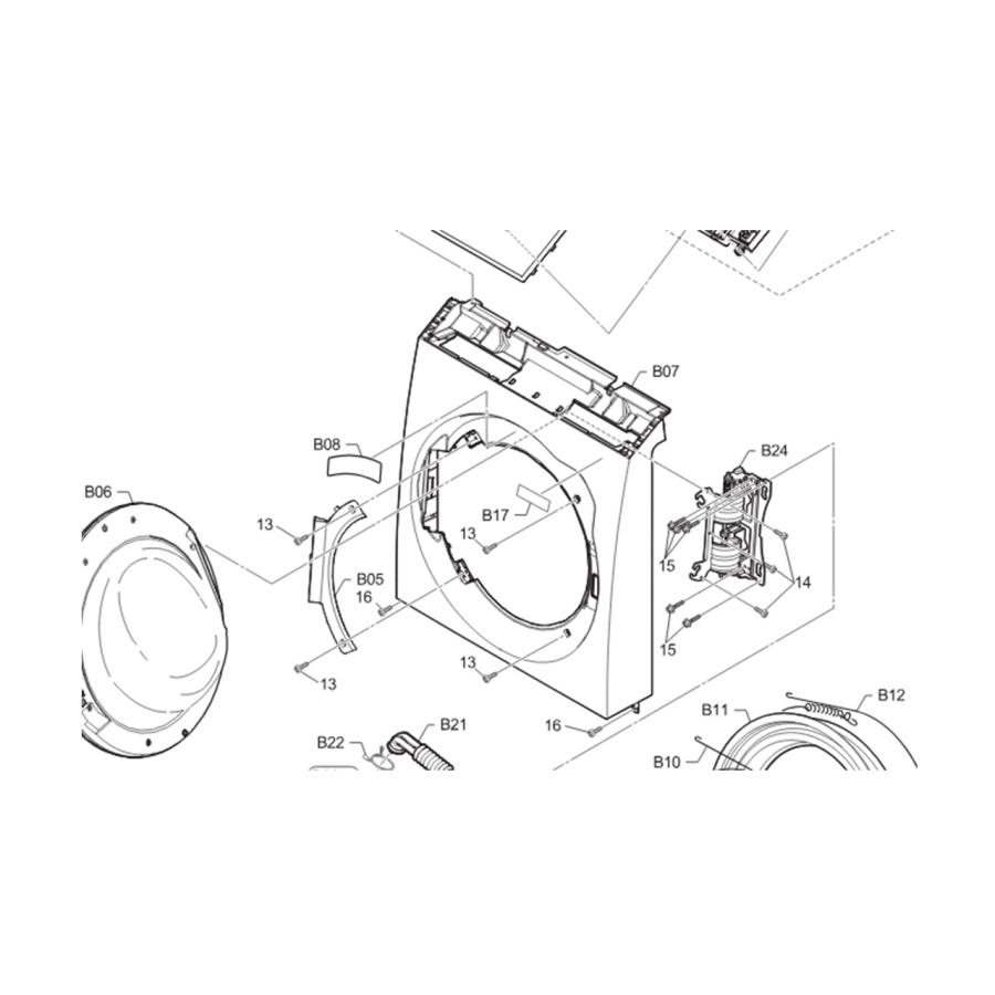 パナソニック 洗濯機 NA-LX129AL-W用 ボデーB 部品番号：AXW001BA85W0