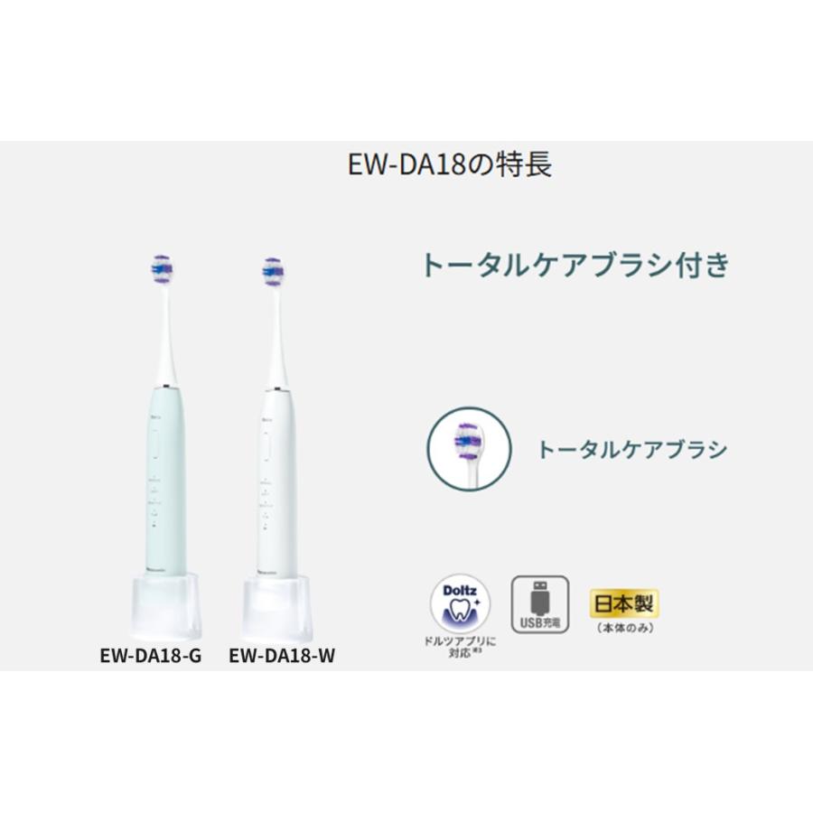 EW-DA18-G ミントグリーン パナソニック Panasonic 音波振動ハブラシ