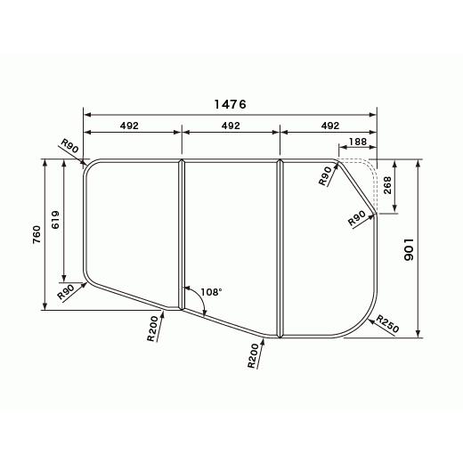 パナソニック　Panasonic　バスルーム　断熱組みフタ（フック無）　RLFK76KF9KKC