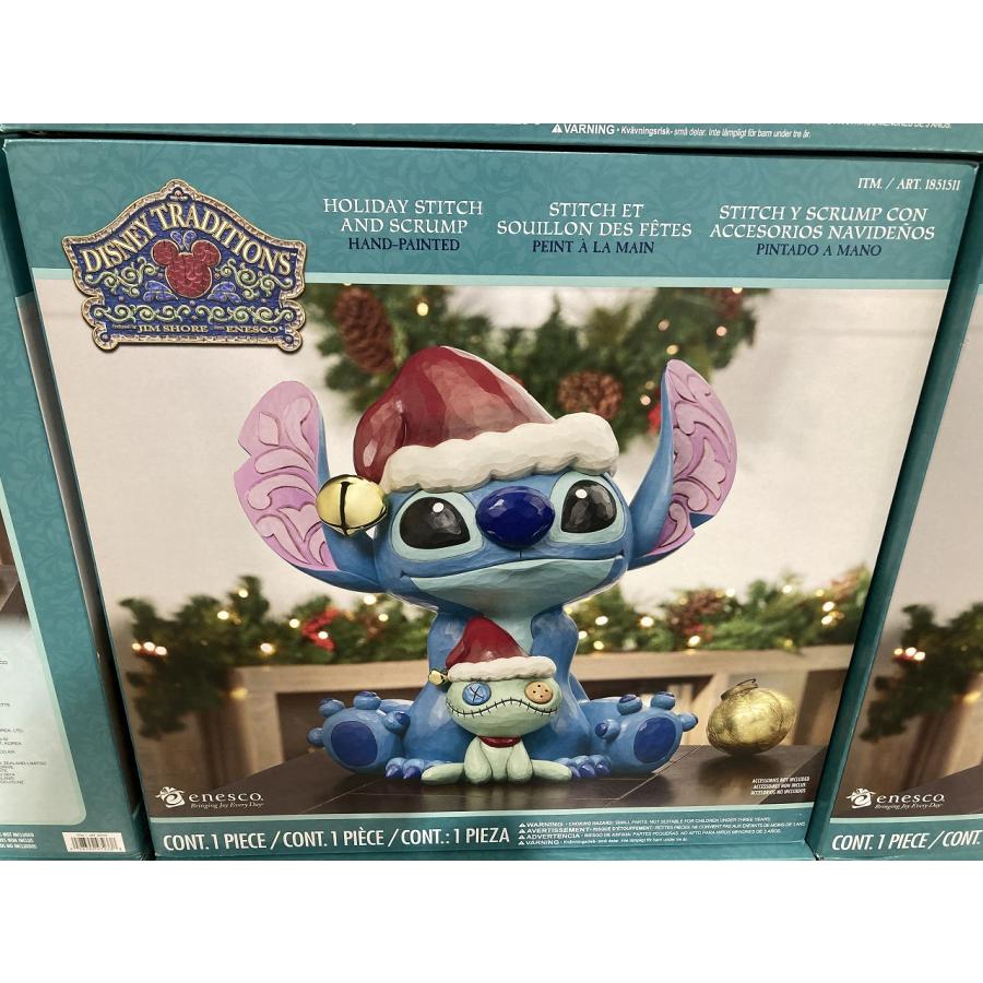 コストコ　クリスマス　ジムショア　スティッチとスクランプ　約33cm 置き物 コストコ クリスマス ジムショア スティッチとスクランプ 約33cm