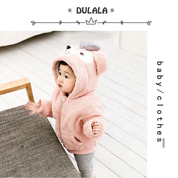 【DULALA】ダッフィー 着ぐるみ 赤ちゃん子供コート ジャケット ベビー服 裏起毛 モコモコ 動物着ぐるみ ベビー キッズ 防寒着 カバーオール コスチューム｜usei｜04