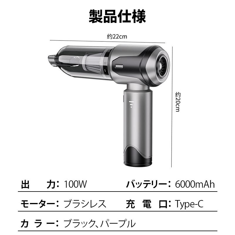 プロ仕様 ハンディクリーナー 32000pa コードレス 強力 吸引 掃除機 車