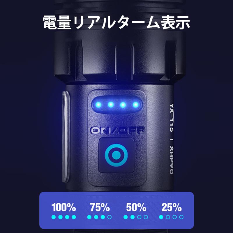 懐中電灯 LED 強力 9500ルーメン ハンディライト 軍用 小型 USB 充電式 電池 最強 照明 COB 超高輝度 防災 地震 防水 登山 夜釣り 作業用 キャンプ アウトドア |  | 03
