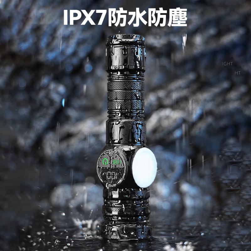 懐中電灯 LED 強力 高輝度 充電式 小型 電池残量 表示 COB サイド