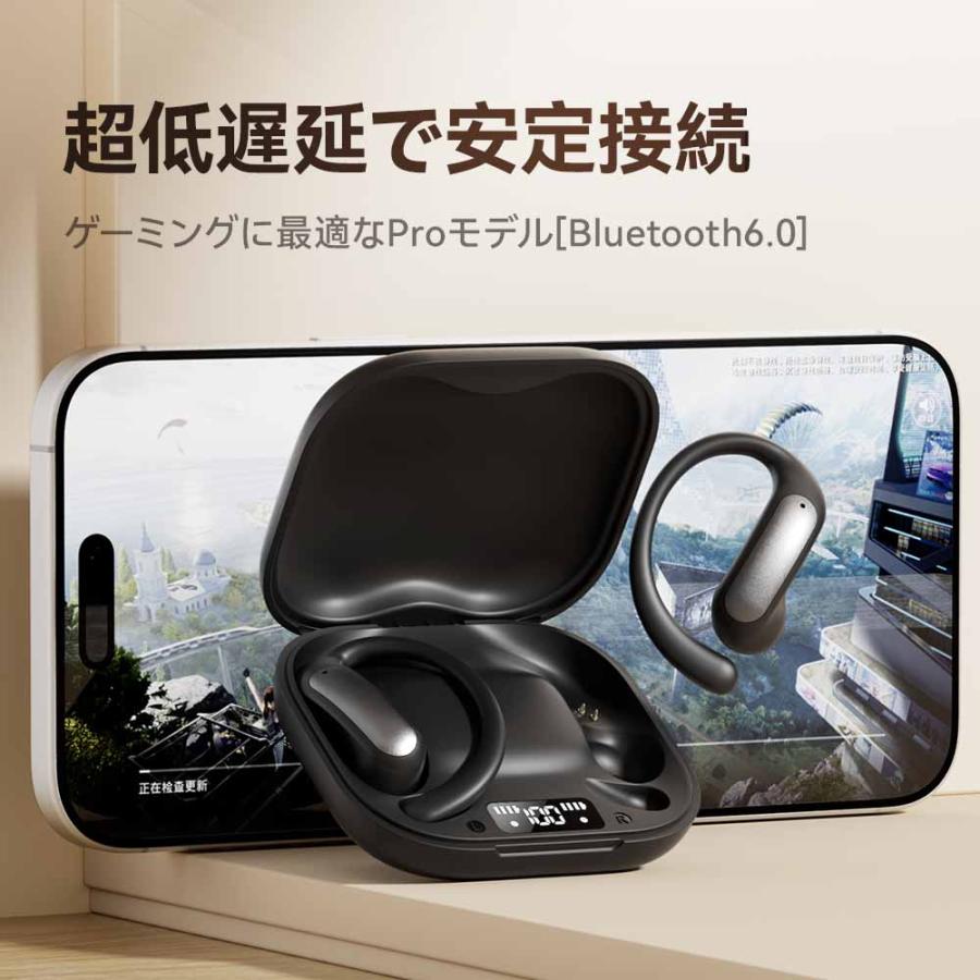 Bluetooth 6.0 イヤホン ワイヤレス 耳掛け式 マイク 付き 通話 片耳