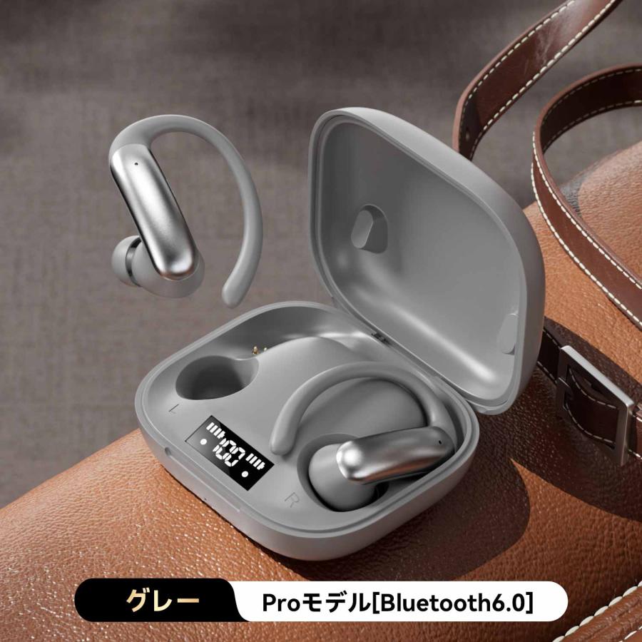 Bluetooth 6.0 イヤホン ワイヤレス 耳掛け式 マイク 付き 通話 片耳