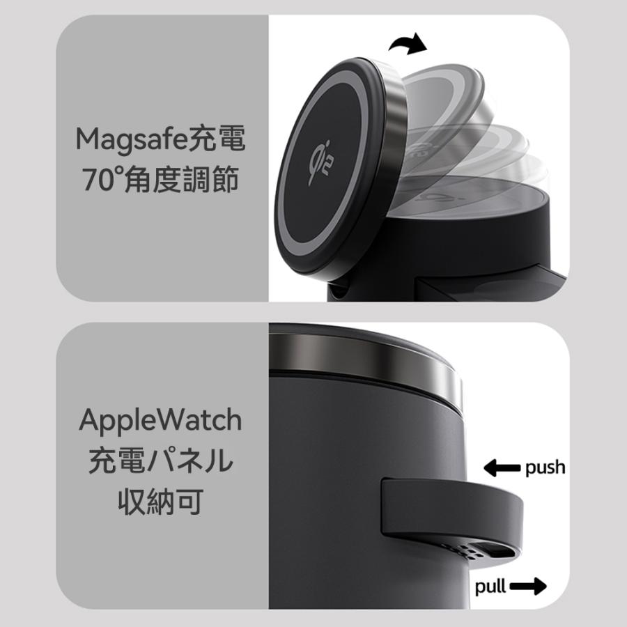 Magsafe 充電器 Qi2 4in1 マグセーフ ワイヤレス マグネット iPhone
