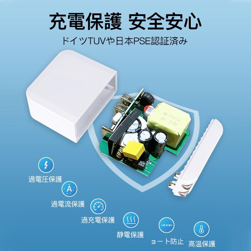 iPhone 15 PD 65W 充電器 USB タイプc TypeC ACアダプター Macbook ノートパソコン PC 60W iPad switch AC GaN急速充電器 Air Pro  3ポート｜usenya｜07