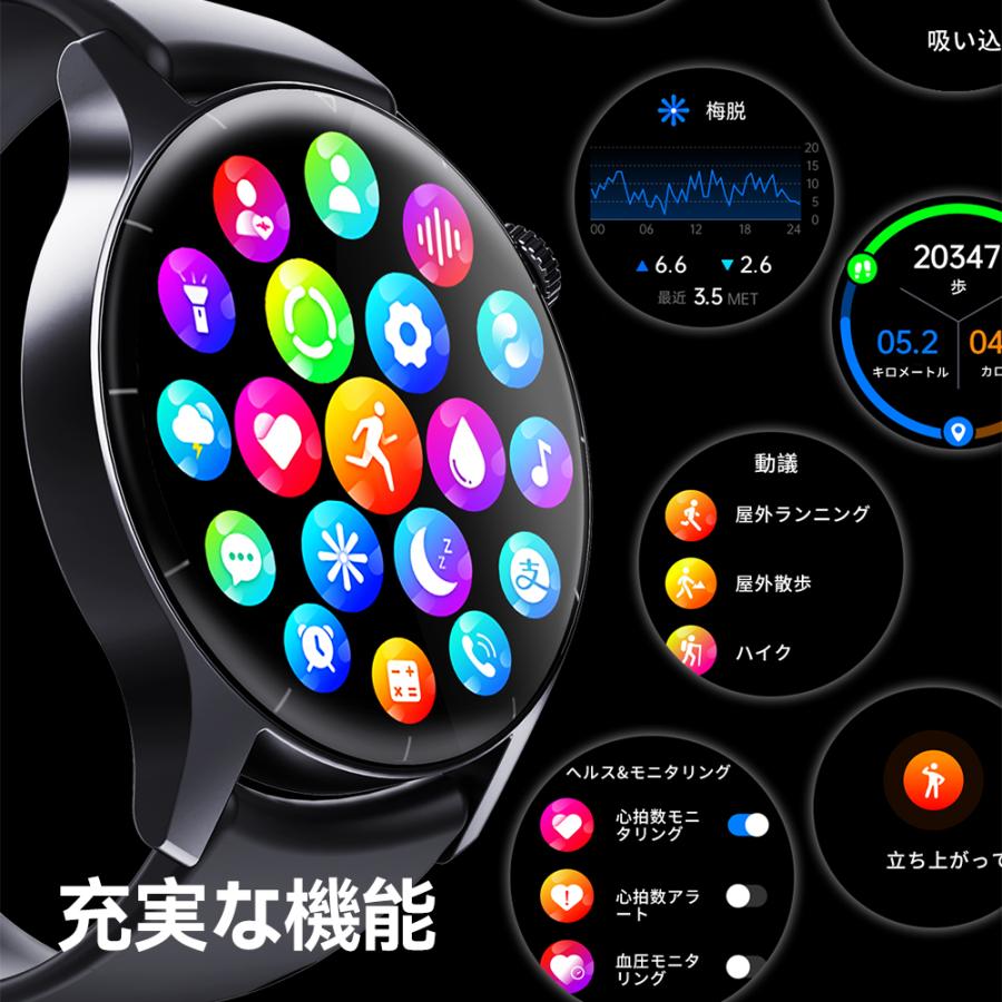 スマートウォッチ 心電図 日本製センサー 通話機能 血圧 血中酸素 心拍