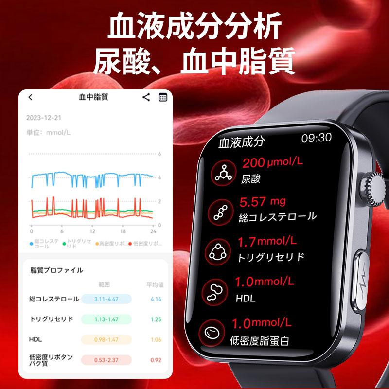 スマートウォッチ ECG 心電図 PPG 血圧測定 心拍数 通話機能 血中酸素