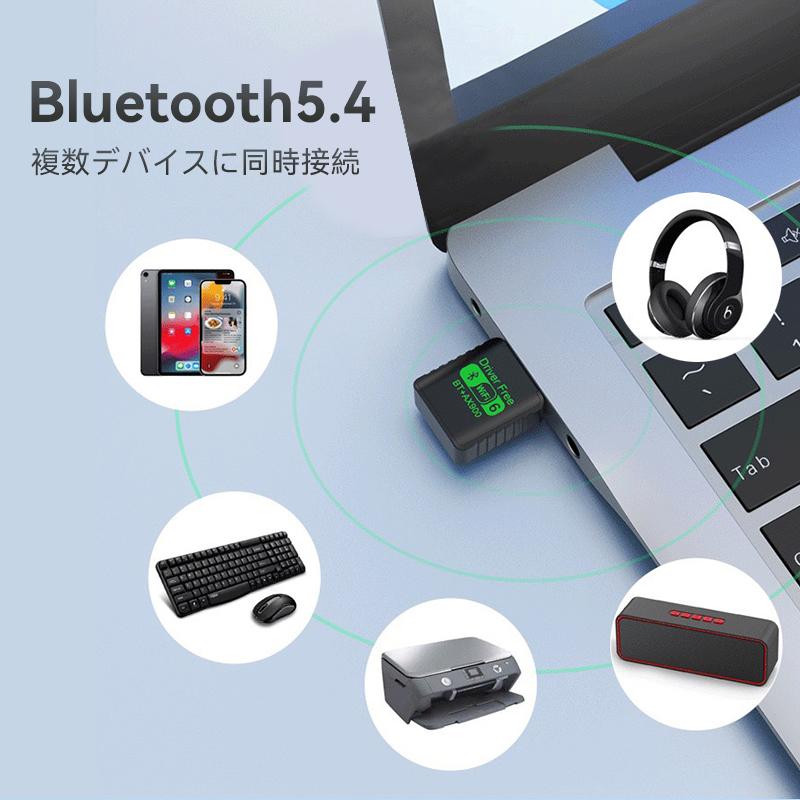 Wifi6 900M 2in1 無線LAN 子機 USB Aアダプター 小型 Bluetooth 5.4
