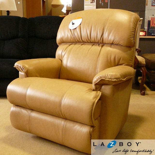 リクライニングチェア 総本革 レイジーボーイ LAZBOY 高級 ベージュ ロッキングチェア 輸入 ソファ 手動 本革 レザー 一人掛け