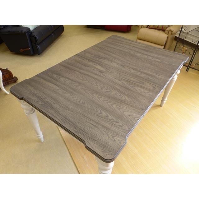 ダイニングテーブルセット 6人用 伸長式 輸入家具 シャビー ダイニングテーブルセット 6人用 伸長式 輸入家具 シャビー