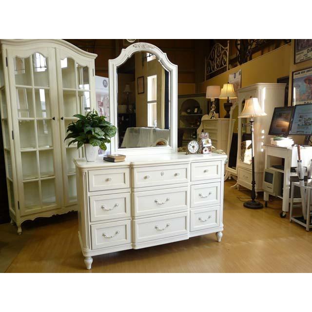 ホワイト ミラー 姫系 白 鏡 大きめ 姿見 スタンドミラー