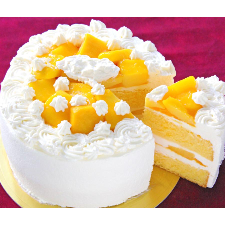 マンゴー生クリームケーキ6号 バースデーケーキ 誕生日ケーキ