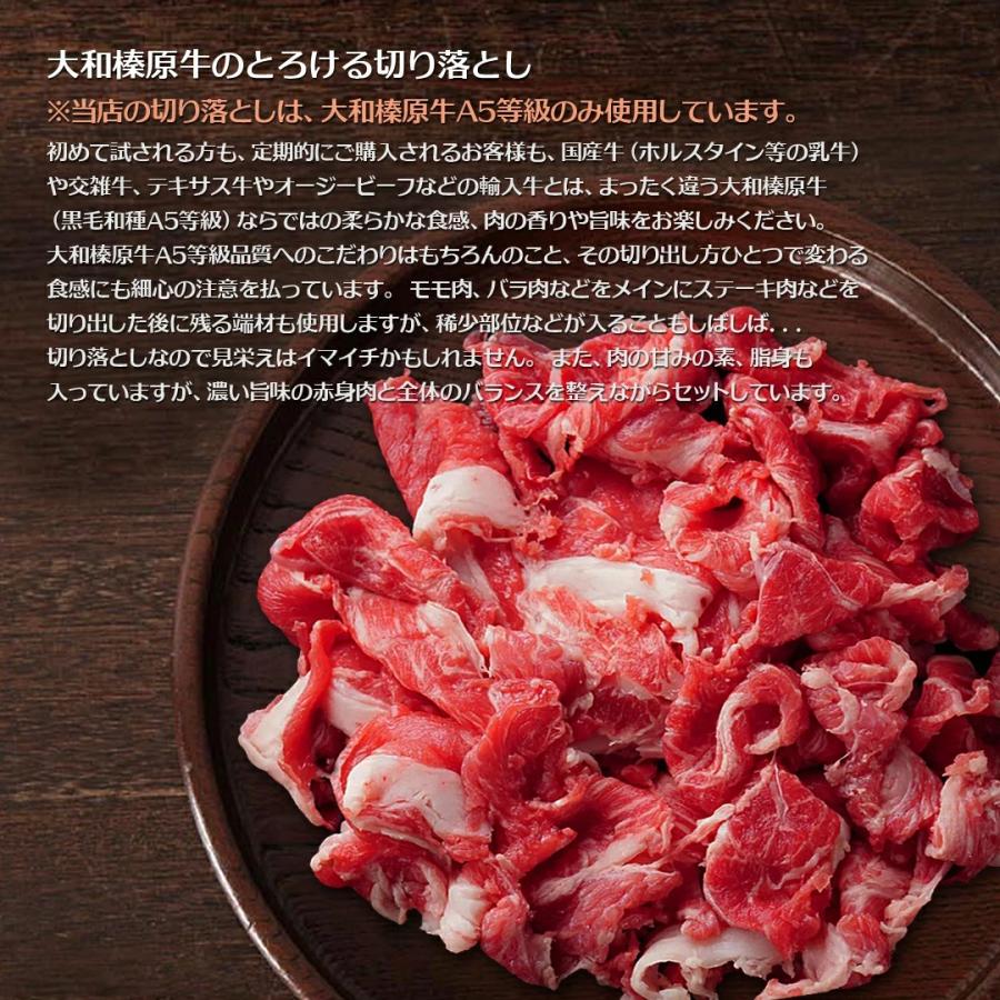本日のお買得品 お試し 牛肉 肉 切り落とし 黒毛和牛 大和榛原牛 A5 とろける 切り落とし 500g  送料無料 | うし源本店 | 04