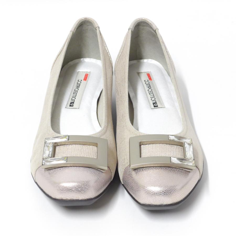 コンポジション9 パンプス コンポジション9] バックルモチーフスタイリッシュコンフォート