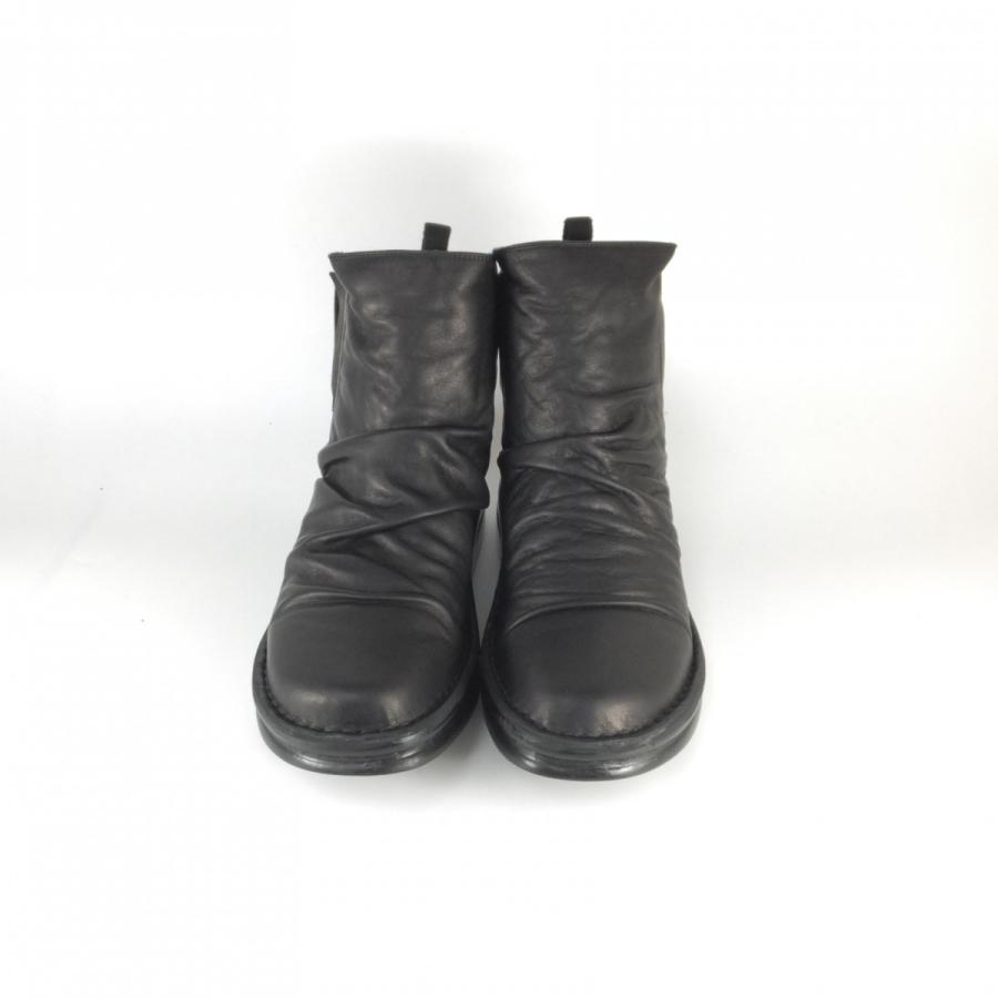 インコルジェ　ブラックレザー ハイカットブーツ In Cholje インコルジェ 本革 ブーツ レディース 日本製 コンフォート