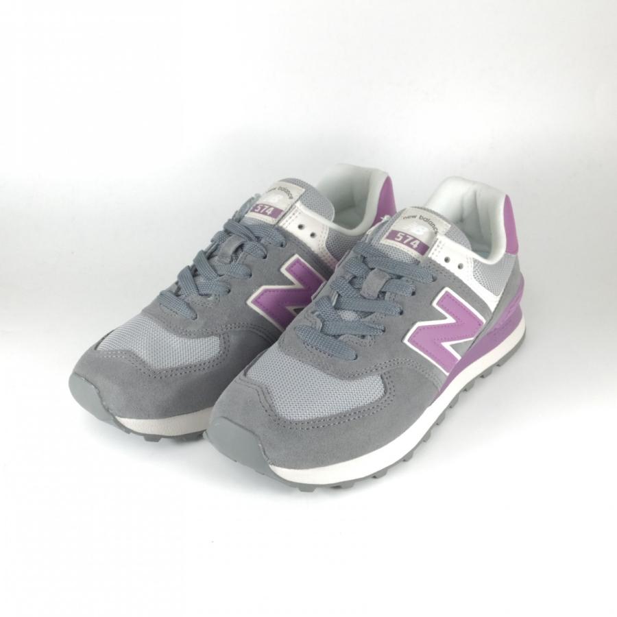 も*が様 New Balance574 スニーカー グレー/パープル　24cm 574シリーズ new balance スニーカー ニューバランス 574 グレー