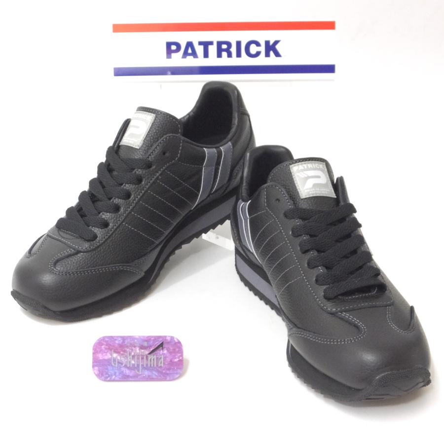 PATRICK（パトリック） スニーカー マラソン レザー 982551 MARATHON L 982551 BKGY ブラック オシャレな ...