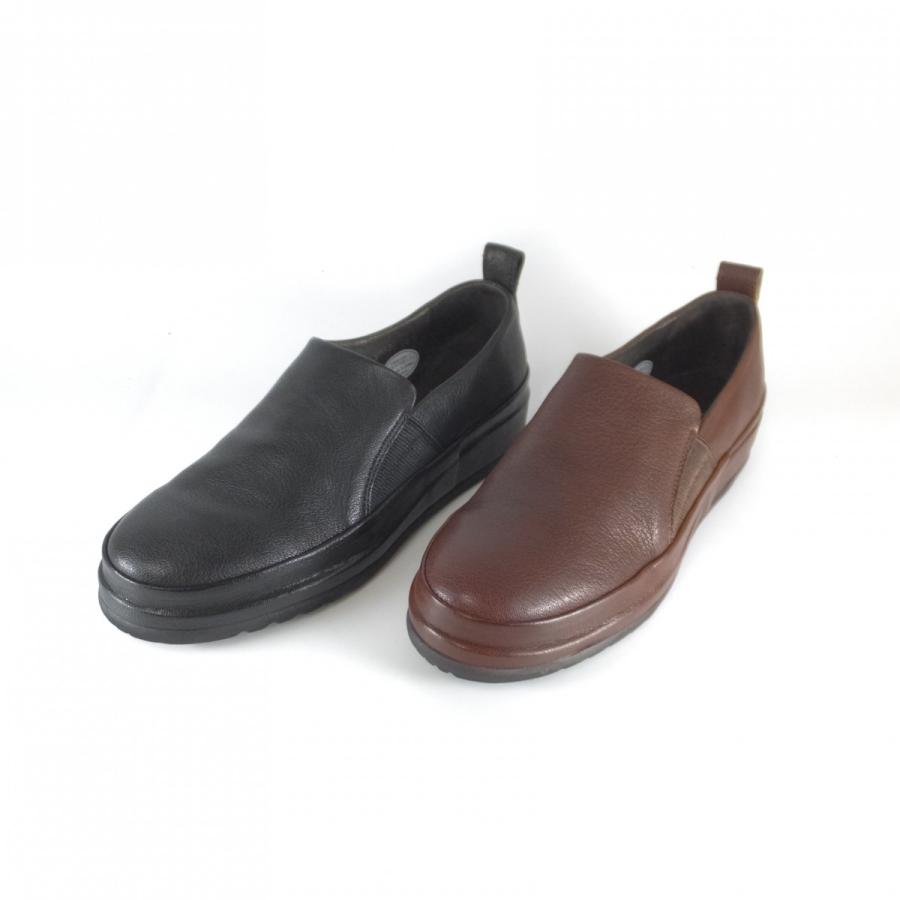 SAYA 5.5cmヒール スリッポン 25cm SAYA（サヤ） 靴 ラボキゴシ 50205 クロ オリーブ スリッポン