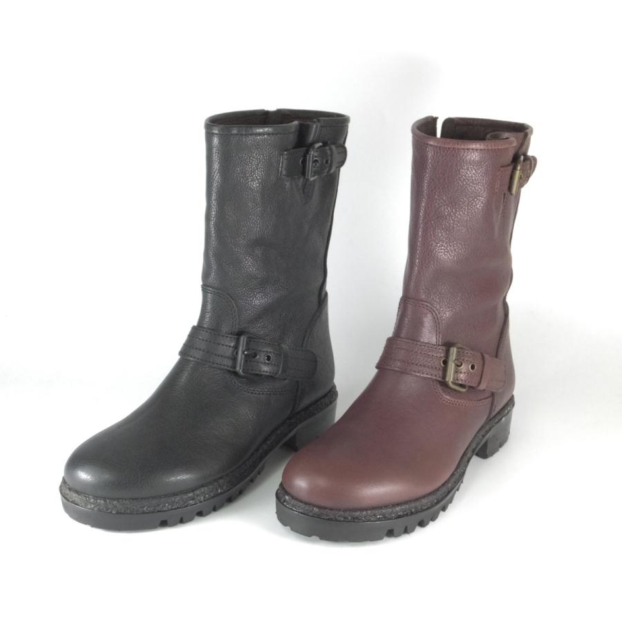 SAYA ブーツ レディース ショート サヤ ラボキゴシ 5080 クロ ボルドー